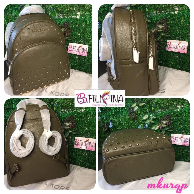 Green michael kors backpack hot sale