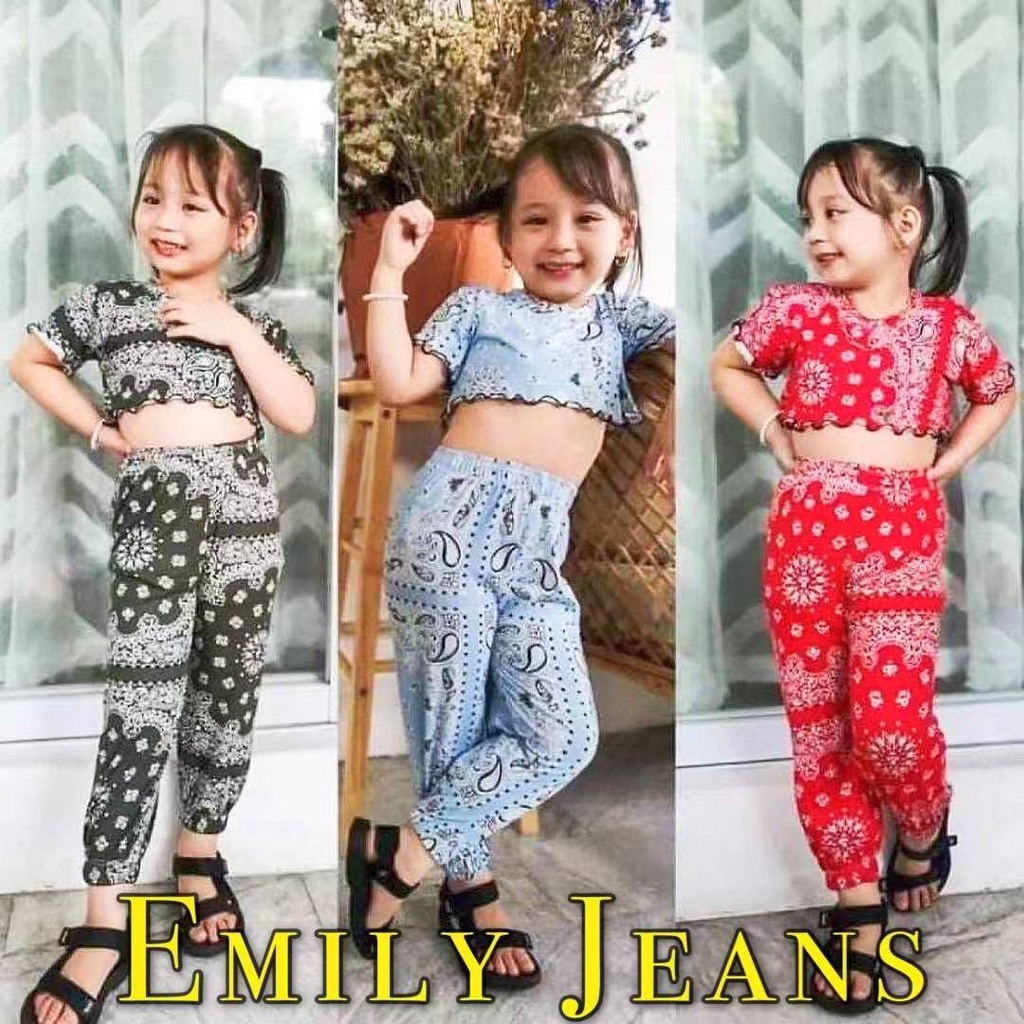 EMILY Bandana Kids Jogger Terno Sets 1 To 8 Years Old PETITE BESTSELLER  10361 10362