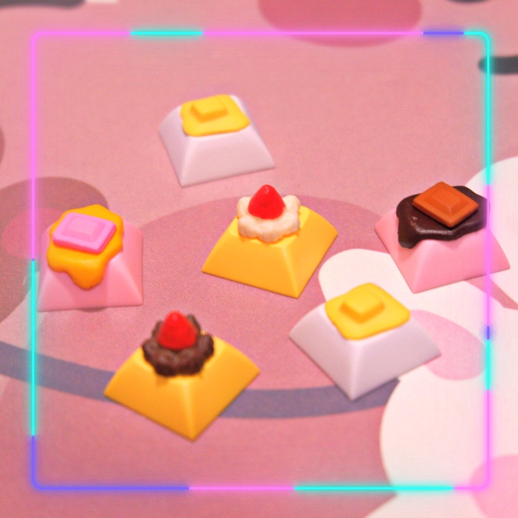 Mini Toppers Artisan Kawaii Keycaps for Mechanical Keyboard | Shopee ...