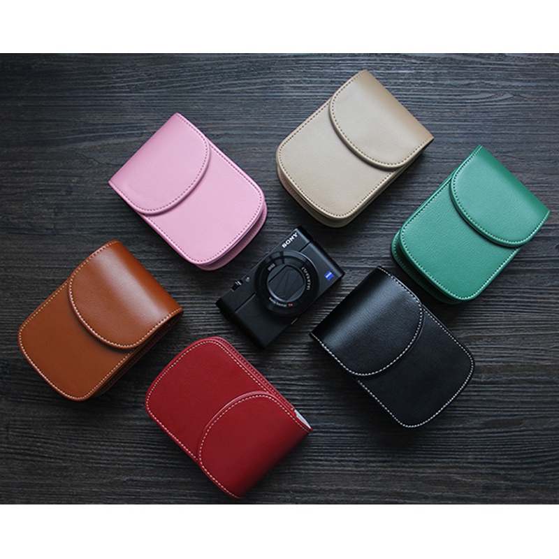 Custodia In Pelle PU Per Canon PowerShot G7X II/III - Vintage, Protettiva Con Cinturino | Include Vite - Foto 13