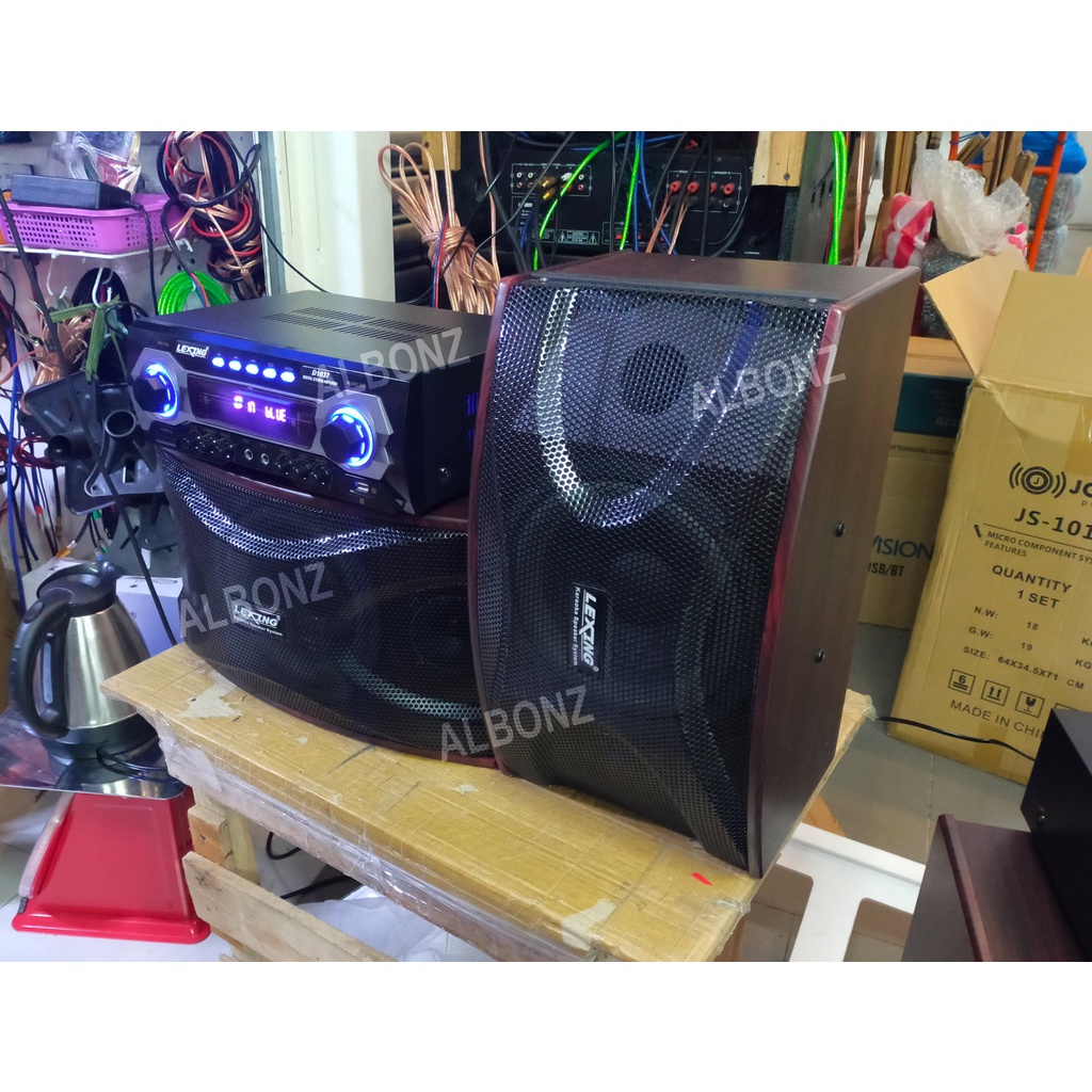 Karaoke Speaker Set with Amplifier Lexing D1037 AC/DC Digital Stereo ...
