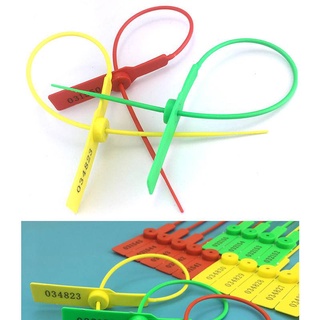 Plastic Security Seals Tag, Pull Tight Cable Ties With Metal Insert 