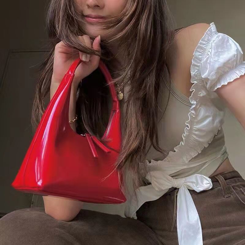 TAVIMART  -  Denim Top-handle Bag for Women's Summer New Korean Niche Underarm One Shoulder Crescent Bags