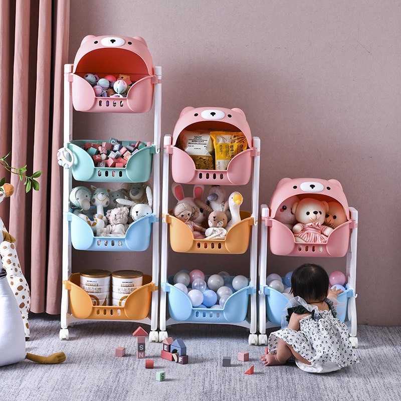 Bear and Bunny Toy Storage Trolley Organizers | Shopee Philippines