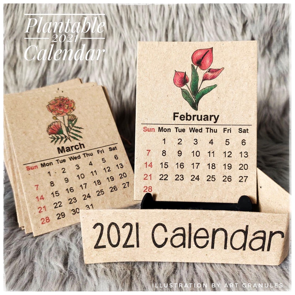 Plantable Table Calendar for Holiday Gifts!!! New Year 2024!!! Shopee