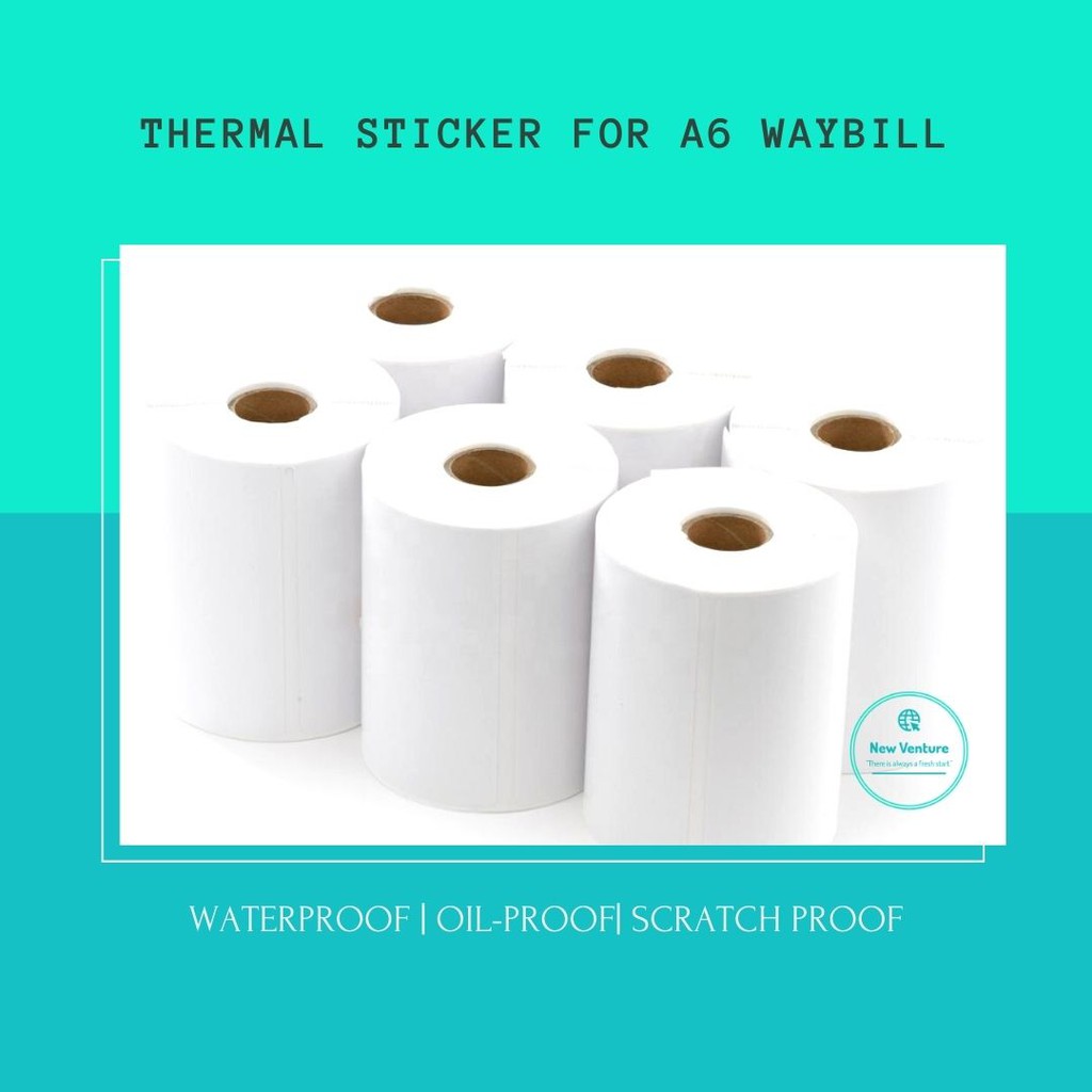 Thermal Sticker Paper for Waybill (A6 - 100x150mm) | Shopee Philippines