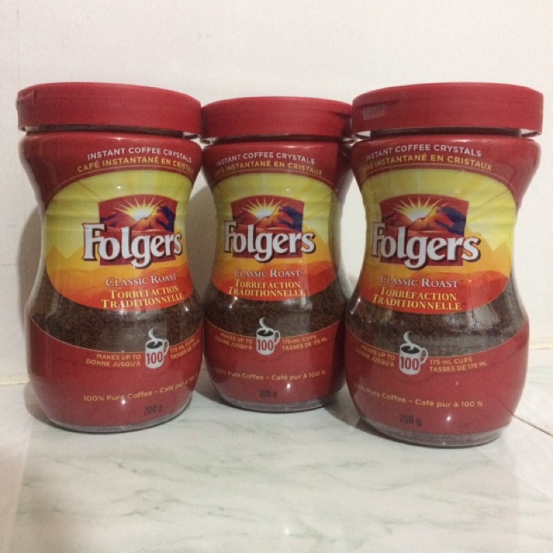 Folgers Instant Coffee Classic Roast 200g Shopee Philippines