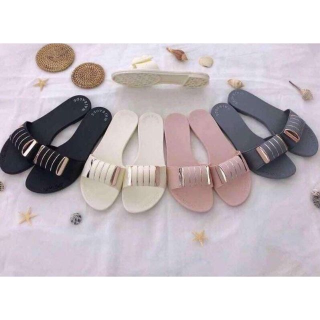 Korean flat slippers for ladies(fillop &Brazillian) | Shopee Philippines