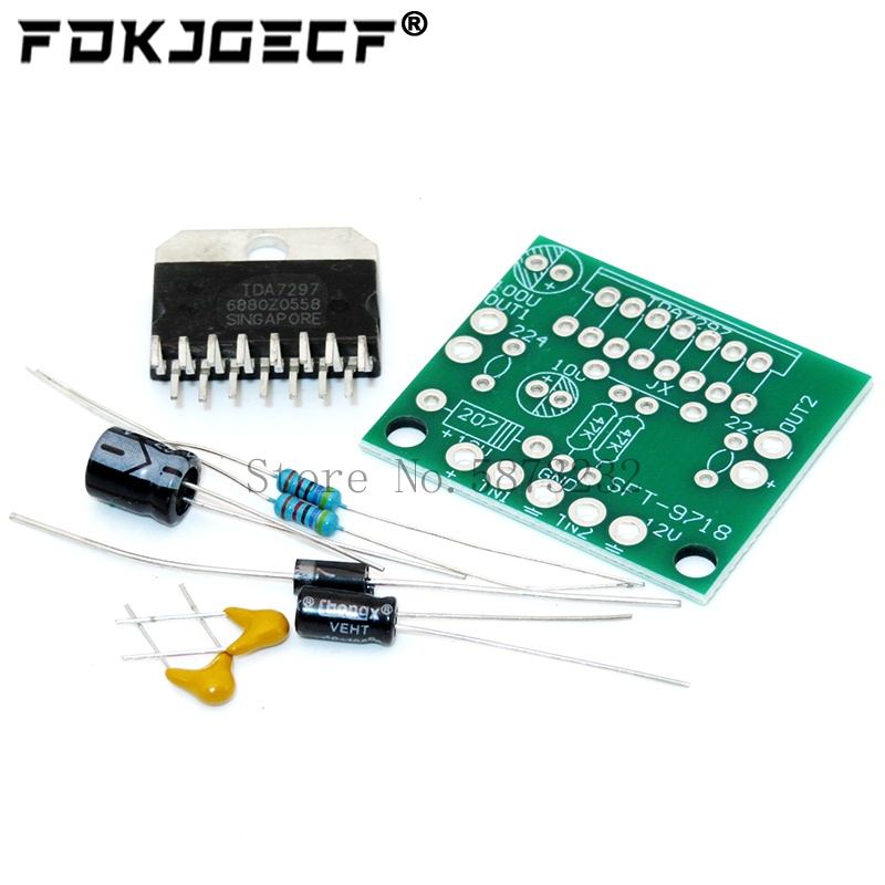 TDA7297 Power amplifier board parts DC 12V pure rear 2.0 dual-channel