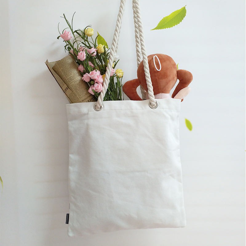 Plain Canvas Thick rope tote bag High capacity Shoulder Sling bag Katsa bag Eco bag Shopee Philippines