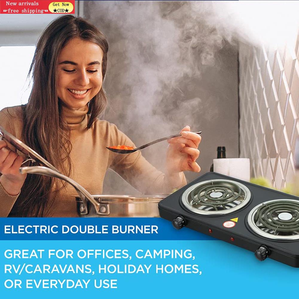 CODOLA 2000W 2 Burners Portable Hot Plate Electric Coil Burner Double