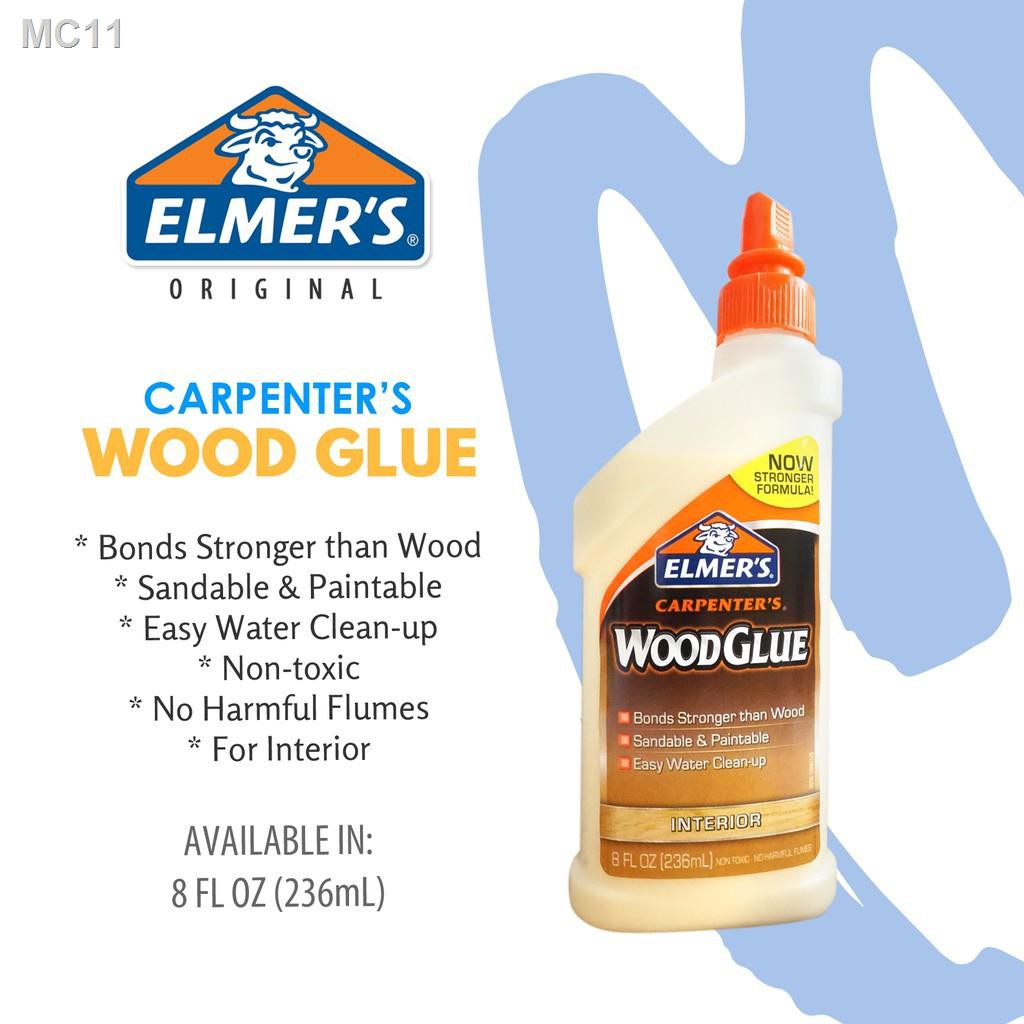 ✽✤Elmer's Carpenter's Wood Glue 236ML w/ Stronger Formula For School And  Office Supplies