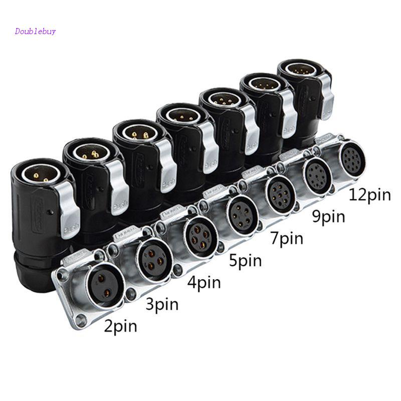 Doublebuy 1pc Female plug male socket Inversion waterproof Connector 2 ...