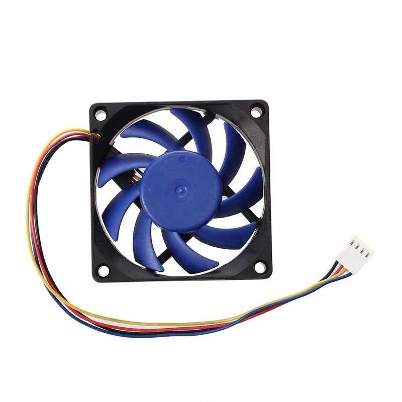 12V DC 32 70mm 4-Pin Computer Case CFM PWM CPU PC Fan Blue & Black ...