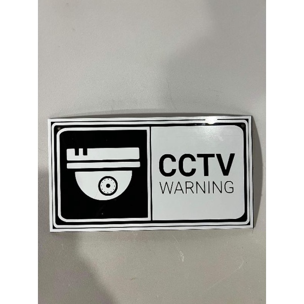 WARNING CCTV NEW/5X9 ACRYLIC/3MM THICK/WATERPROOF STICKER CUT OUT ...