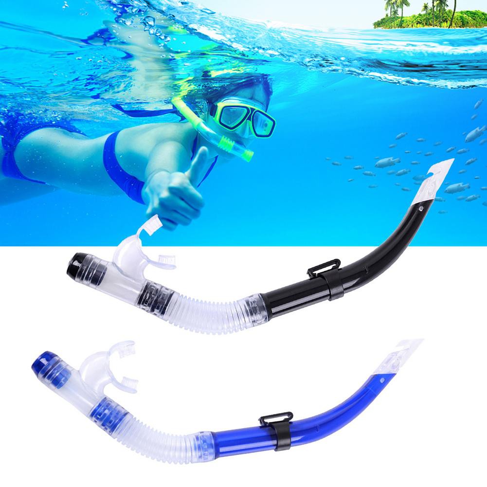 Diving Dry Snorkel Tube Splash Guard And Top Valve Semidry Breathing