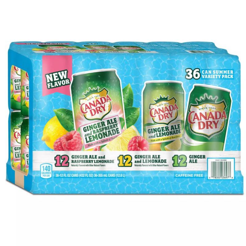 Canada Dry Variety Pack, 36 Cans x 355ml Shopee Philippines