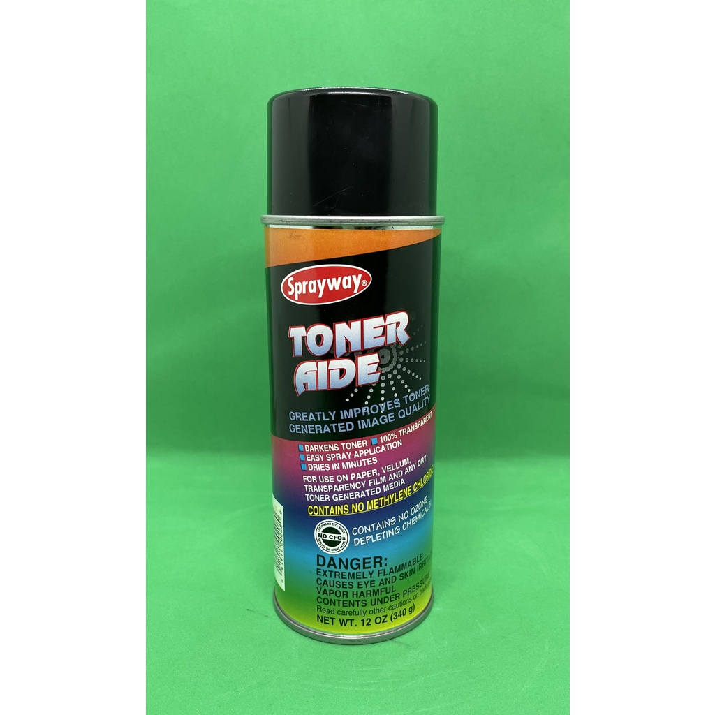 SPRAYWAY TONER AIDE GREATLY IMPROVES TONER & GENERATED IMAGE QUALITY