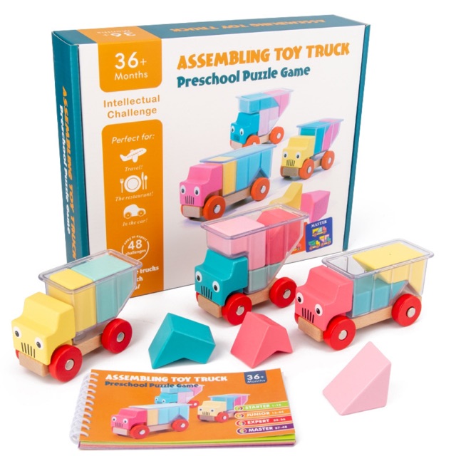 Smart Games Trucky 3 Gioco Di Logica Prescolare, Con 48 Sfide E Camioncini, Per Bambini 3+ Anni, Gioco Educativo Da Viaggio