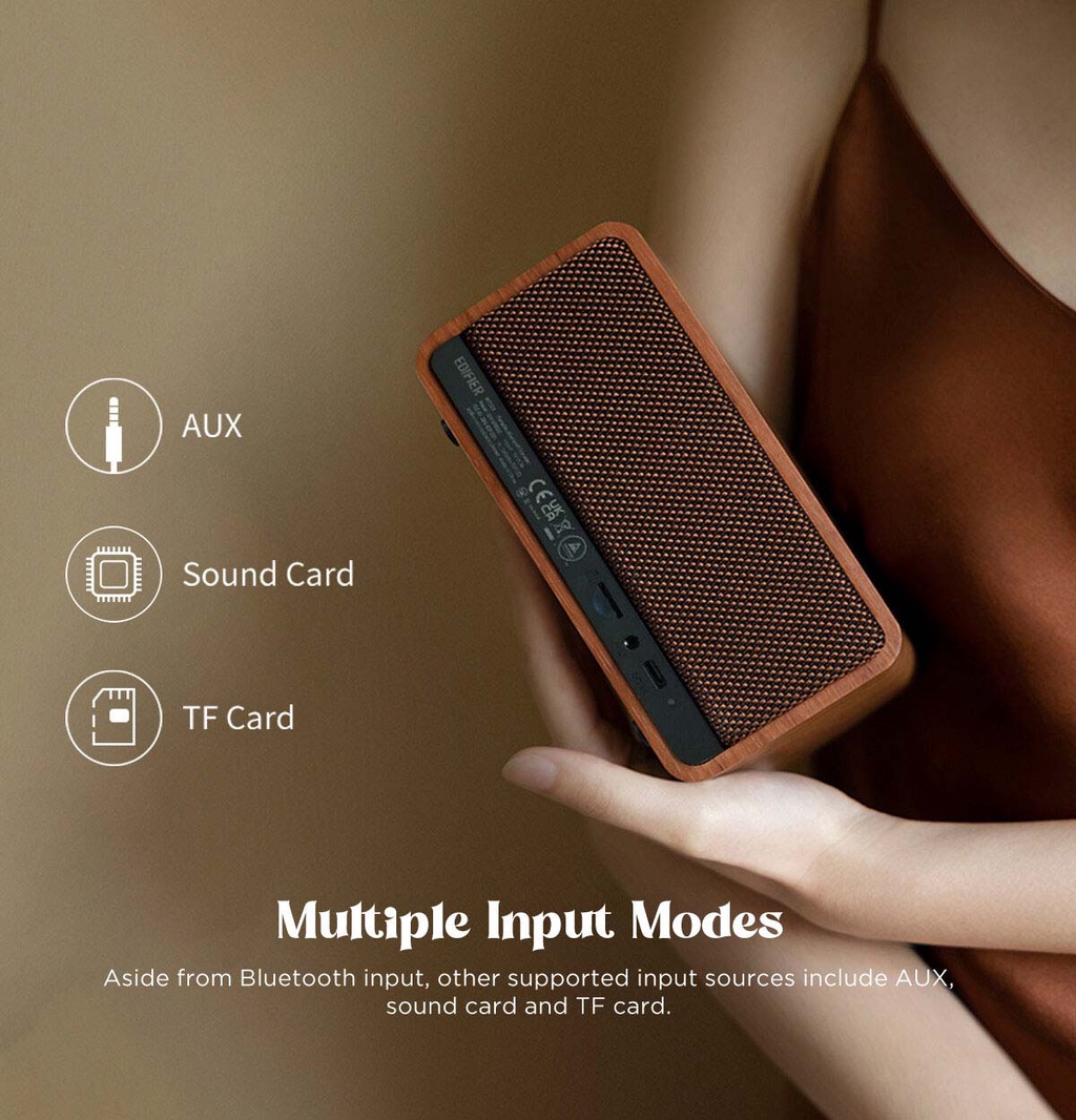 Edifier MP230 Vintage Speaker Portable Bluetooth 5.0 Retro Buttons ...