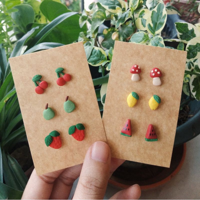 Cute hot sale clay earrings