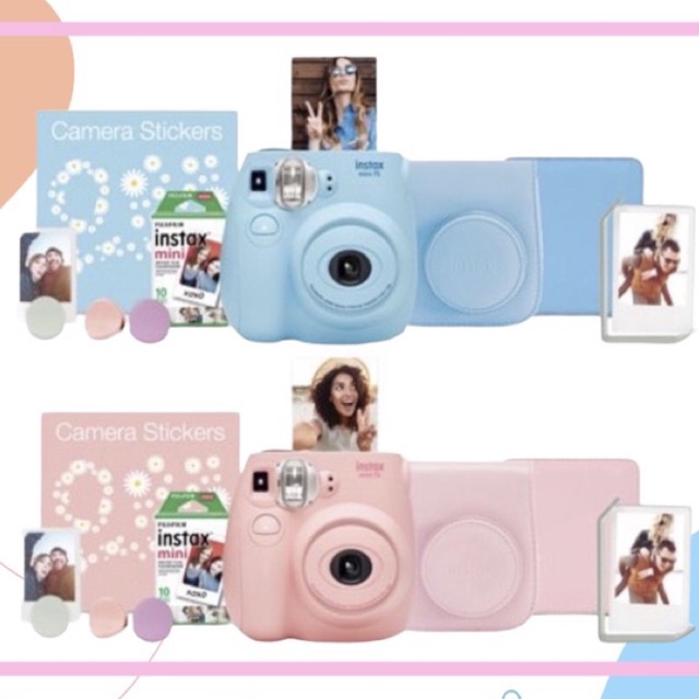 Fujifilm Instax Mini 7s Bundle (includes Camera, Case, Film, Photo Album &  Photo Holders)