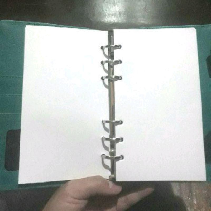 Fill Binder Plain White A6 (6ring) Loose Leaf Plain 75 gsm (17 cm x 9.5 ...