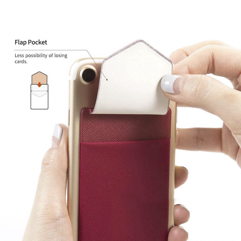 [READY STOCK]Elastic Mobile Phone Wallet Credit ID Card Holder Sticker ...