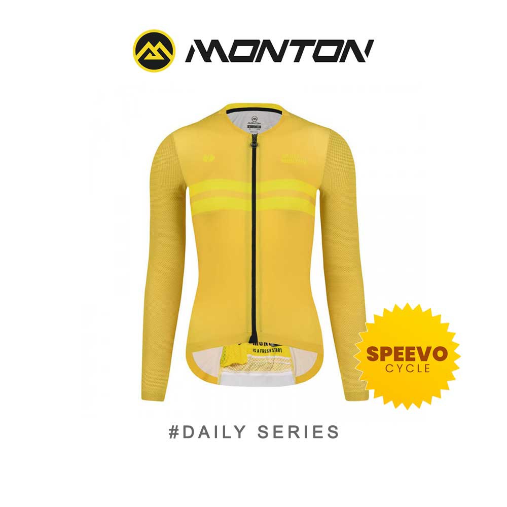 MONTON SKULL WOMEN LONG SLEEVE CYCLING JERSEY MONDAY YELLOW Shopee