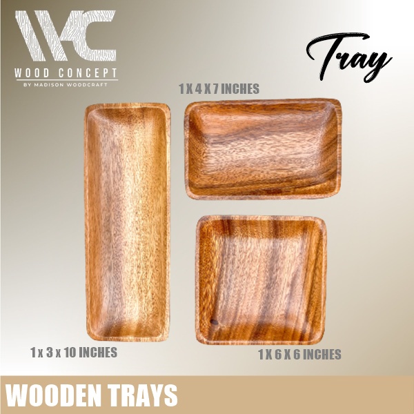 Wooden Small Rectangular Tray Shopee Philippines