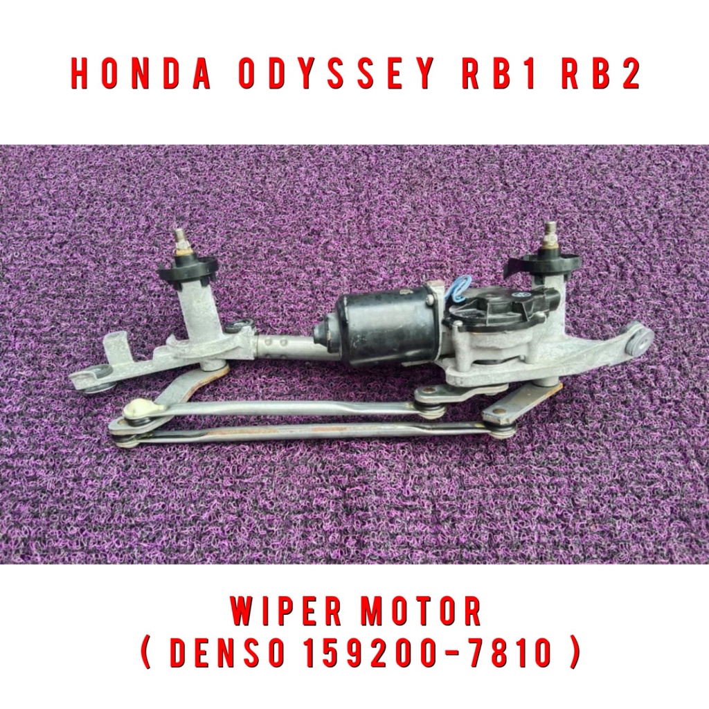 Honda Odyssey RB1 RB2 Front Wiper Motor With Wiper Link / Wiper Arm PN DENSO 1592007810 9JKP