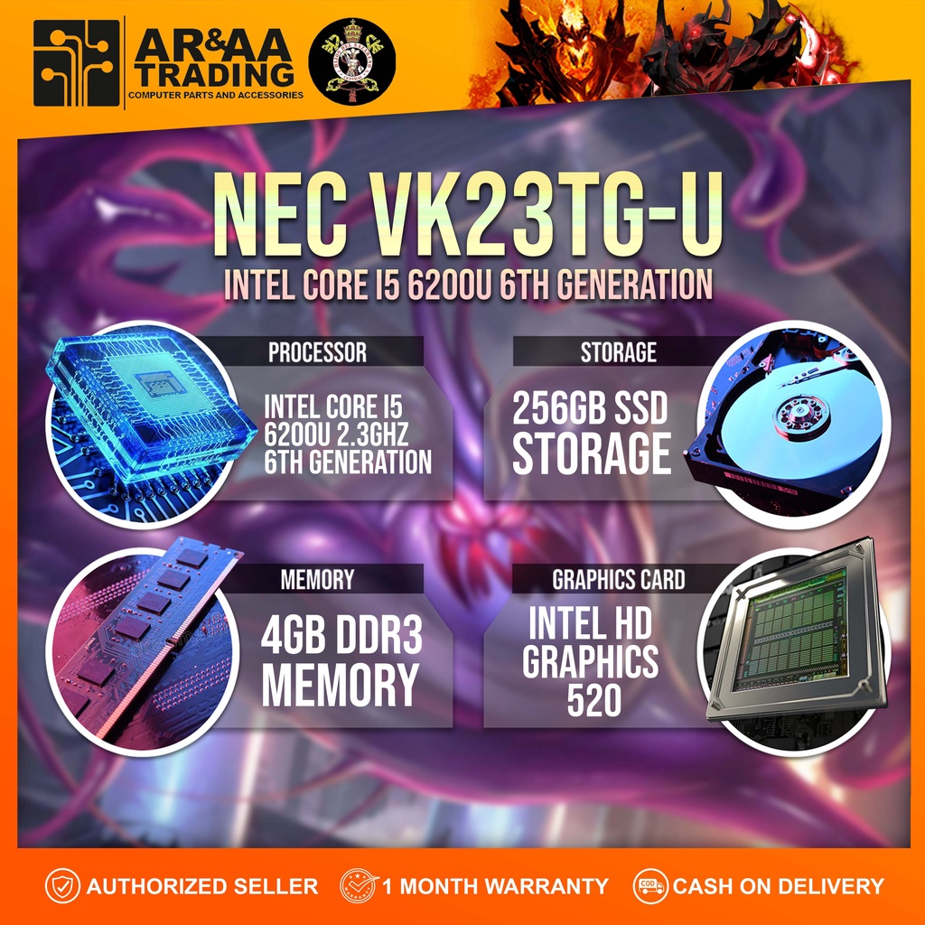 Laptop NEC Versapro VG-U Intel Core i5 6200U 6th Gen 4GB DDR3