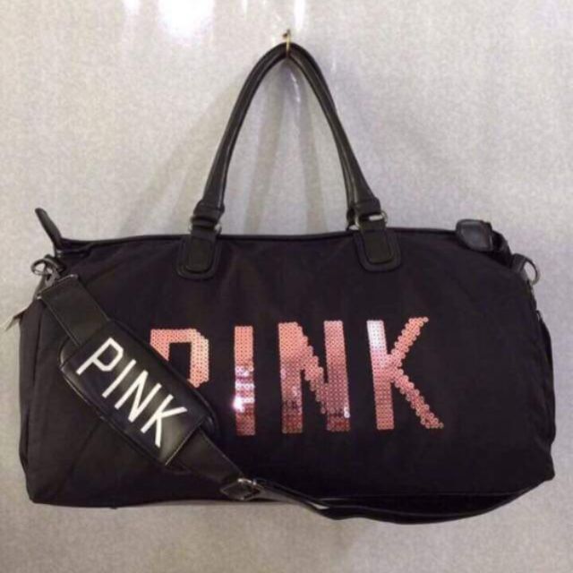 Victoria secret black duffle on sale bag