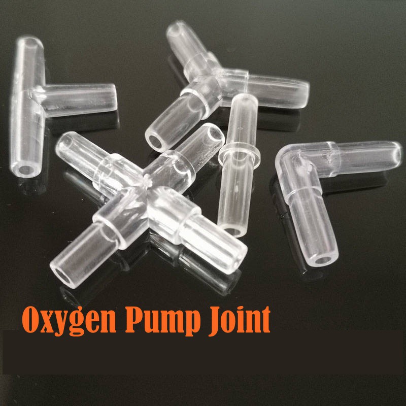 10PCS 4mm Tee/Cross/Elbow/Y Shaped Aquarium Oxygen Pump Air Tubing Connector  Air Pump Accessories