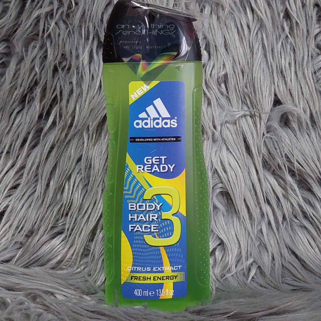 ADIDAS GET READY FRESH ENERGY3IN1 BODY, HAIR, & FACE WASH (400ML