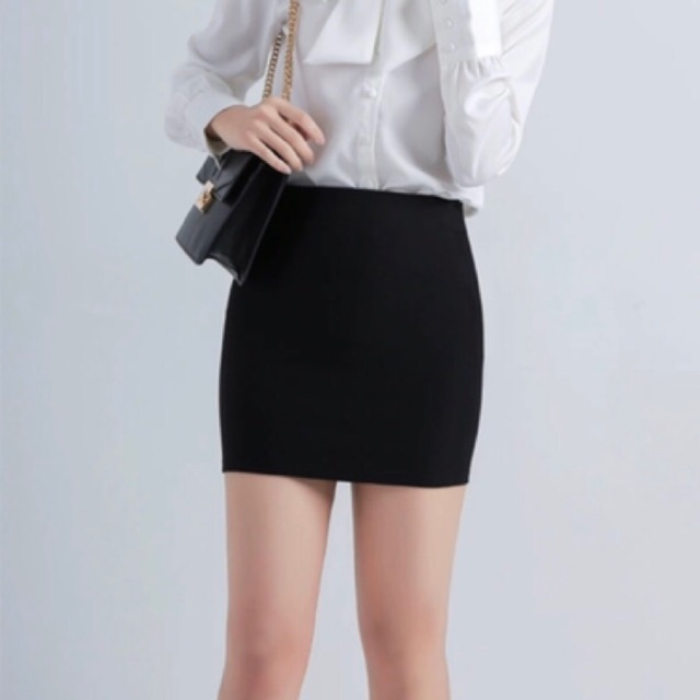 Short black best sale work skirt