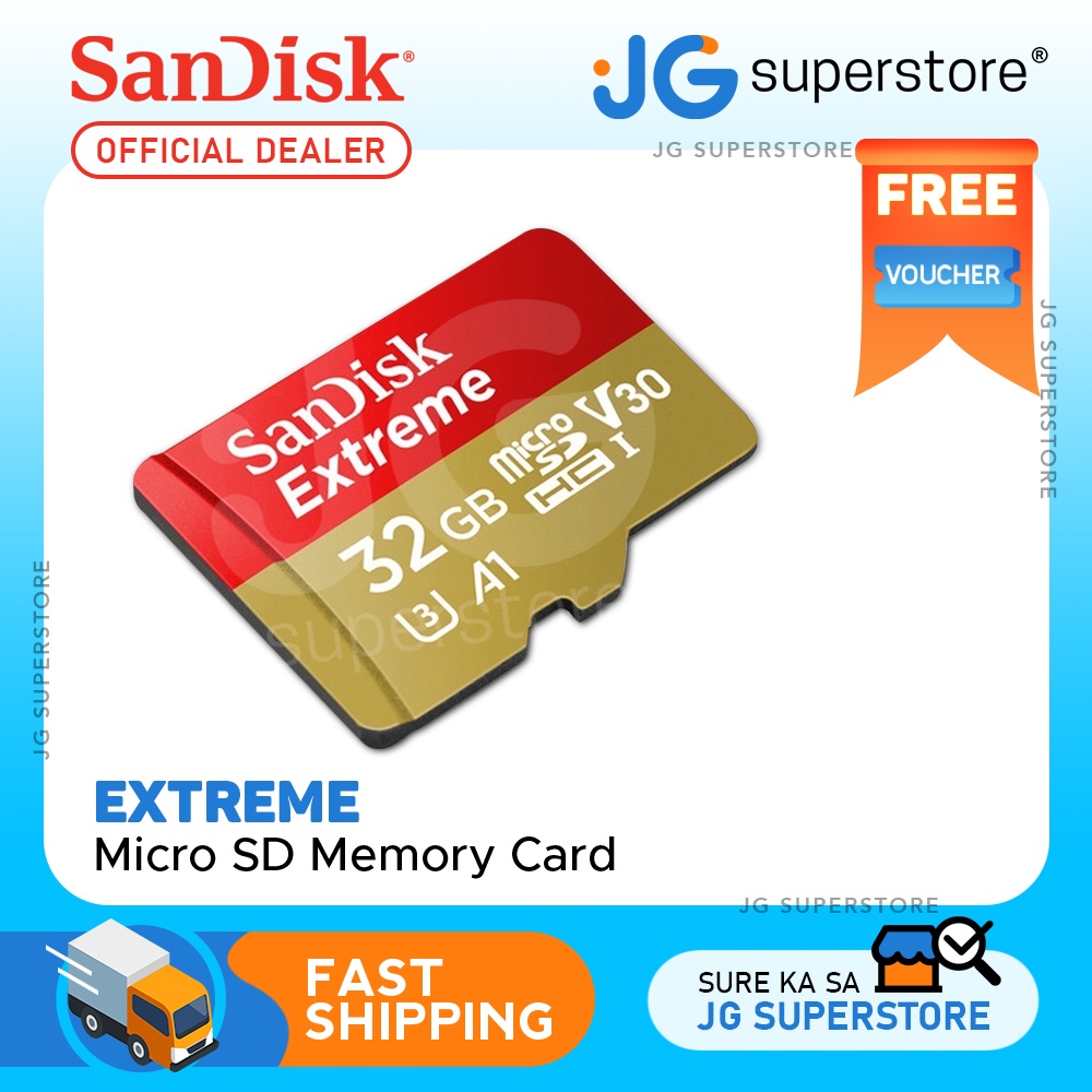 SanDisk Extreme Micro SD Card 32GB UHSI SDHC Class 10, 100mb/s Read