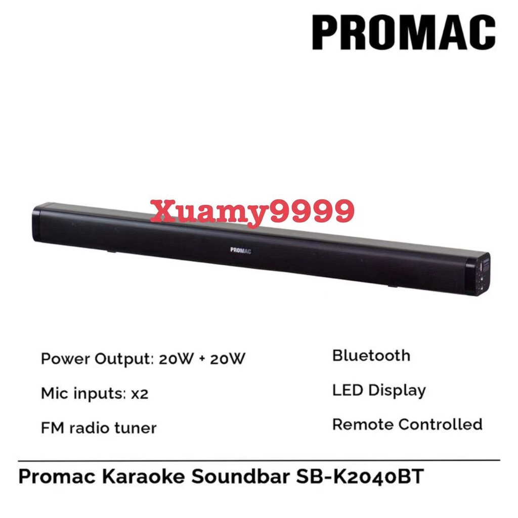 SB-K2040BT PROMAC SOUNDBAR FREE MIC Shopee Philippines
