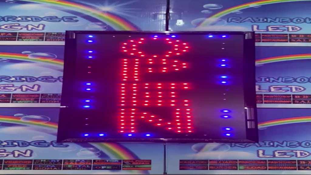 OPEN - RAINBOW BRIDGE LED SIGNAGE (New-Red+Blue Small & Large ) #SIZE ...