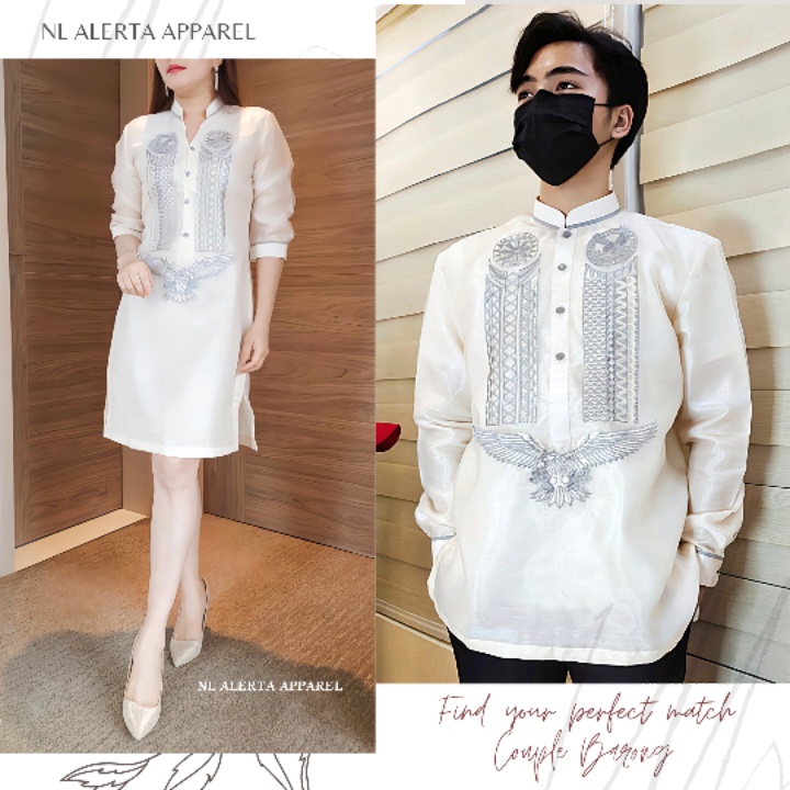 MODERN FILIPINIANA BARONG WITH EAGLE S LOGO FOR MEN AND WOMEN Shopee Philippines