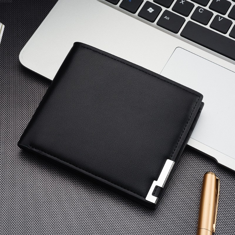 YQY Fashion Leather Wallet Quality Wallets Card Holder For Men | Shopee ...