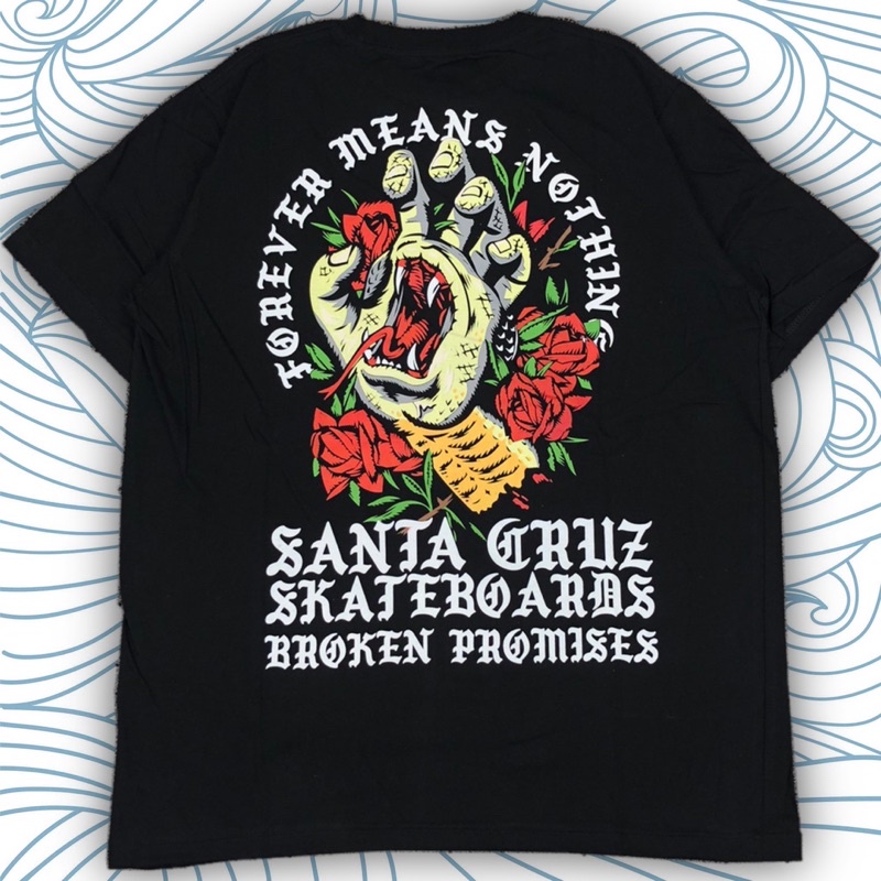 Santa CRUZ X BROKEN PROMISE Black PREMIUM AUTHENTIC TSHIRT T Shirt