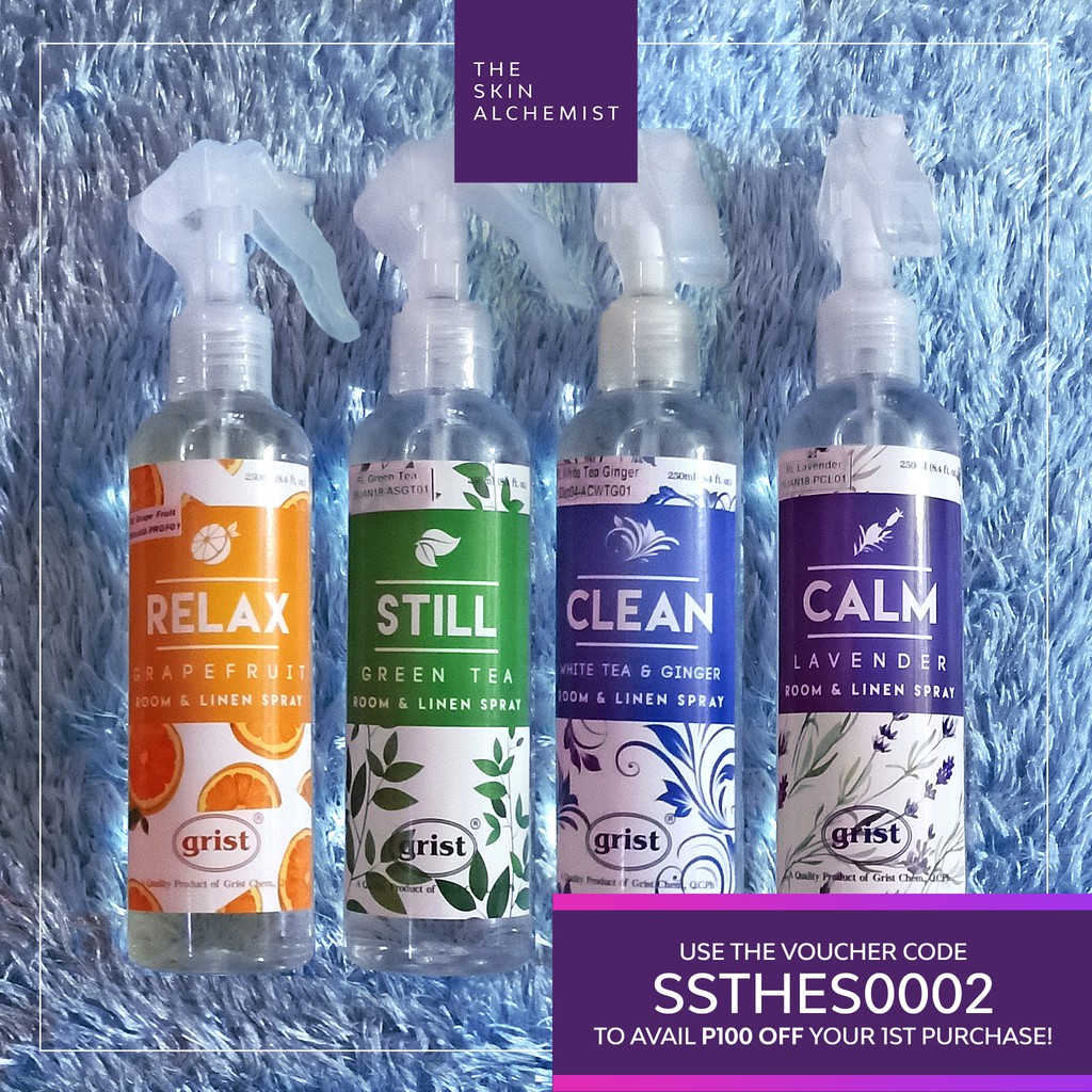 Grist ANTIBACTERIAL Room and Linen Spray 250 ml / 1 Liter Shopee