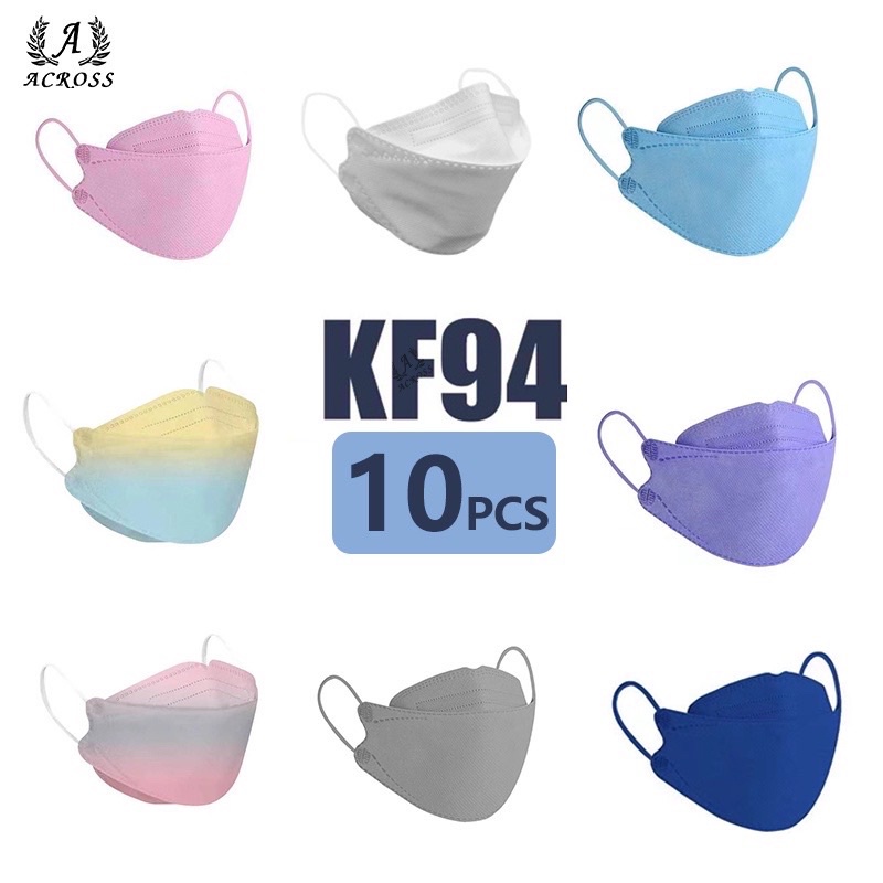 KF94 10Pcs Face Mask Non-woven Protection Filter 3D Anti Viral Mask ...