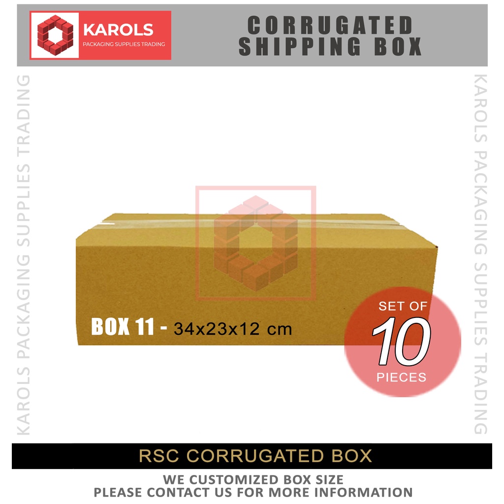 (KAROL) 10 pcs Bigger Size Carton box corrugated cardboard box