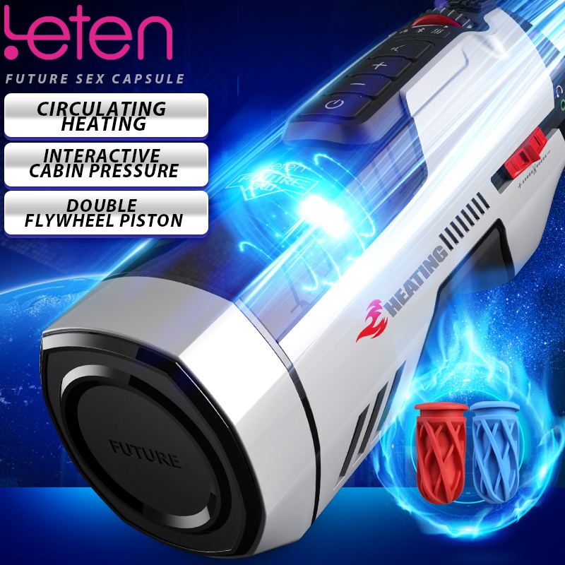 Leten Male Masturbator High Speed Automatic Telescoping Rotation Moaning Heating Sucking Cup