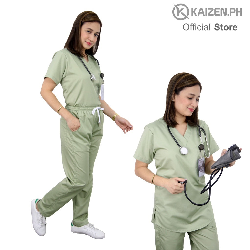 KAIZEN.PH Scrub Suit 1st Gen KSS19 Plain Amboy Cut Series Shopee