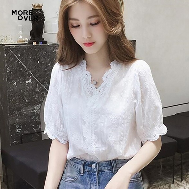 Korean cheap white blouse