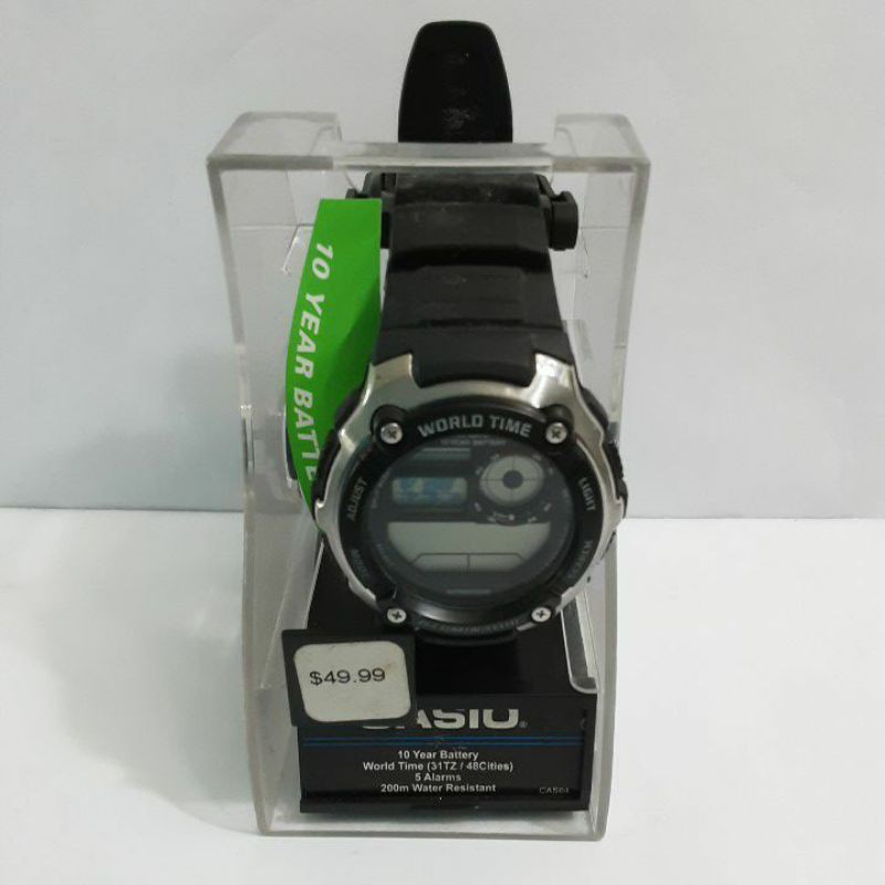 Casio men's 10 year hotsell battery world time watch