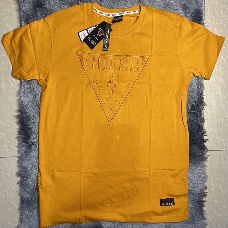 Guess mustard store t shirt